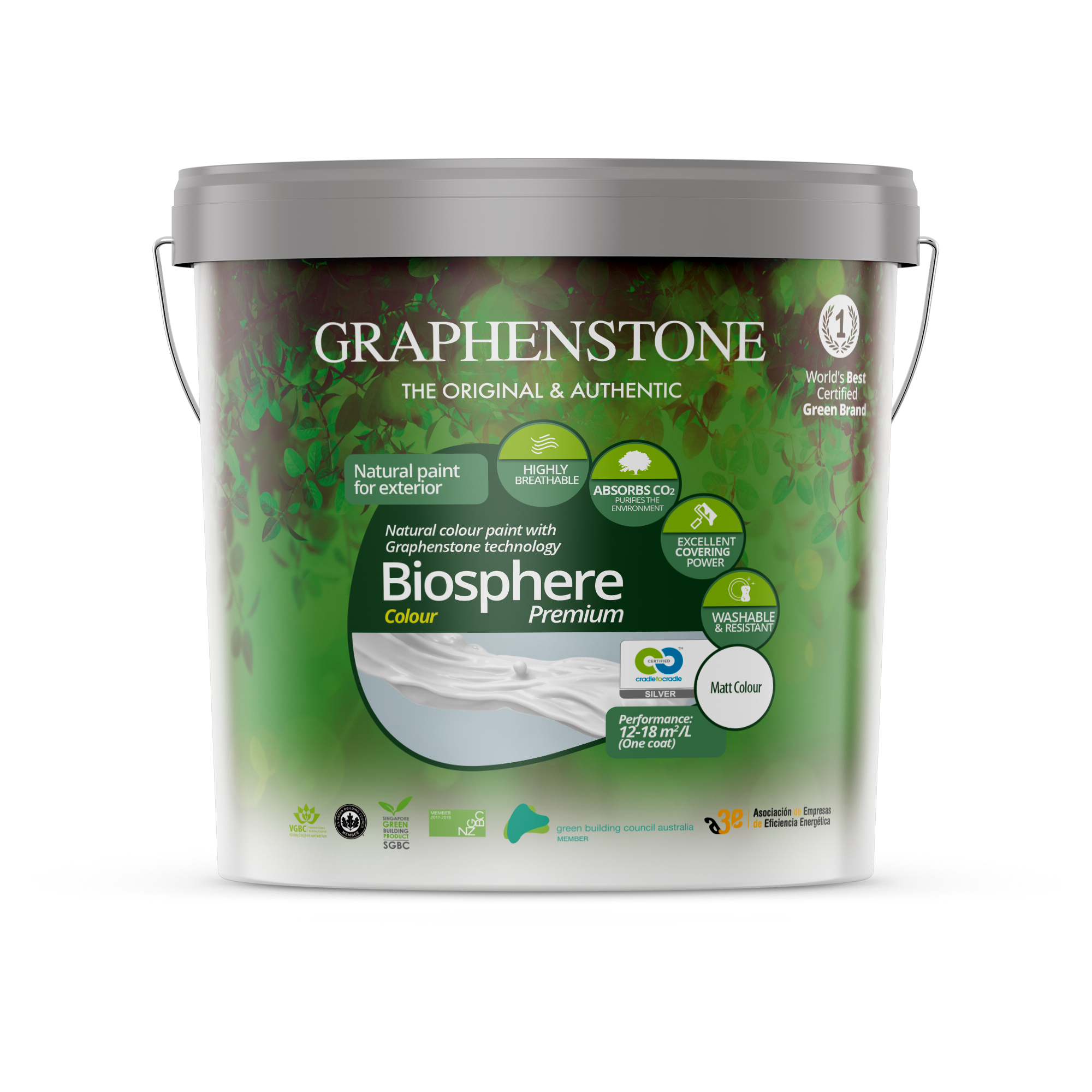 Ecological and natural paint with graphene